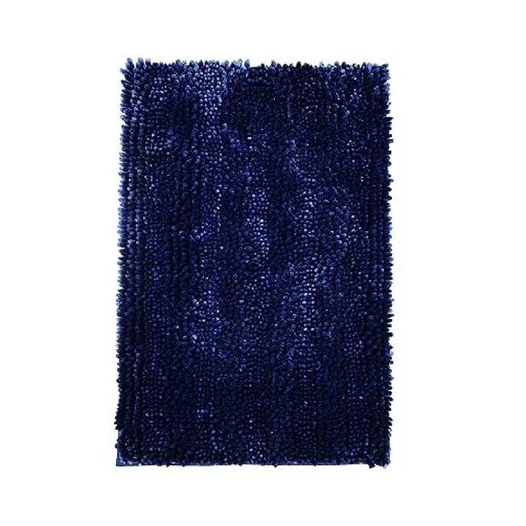 brand new Wild Sage Super Soft Nadia Noodle 24x40 inch Bath Mat in Navy Blue - Picture 1 of 6